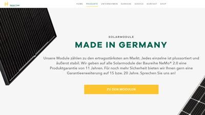 Archivierte Heckert-Website mit NeMo-Modulen